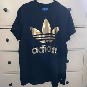 Adidas Black and Gold Shirt